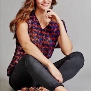 CAbi Large Bonus Blouse semi-sheer